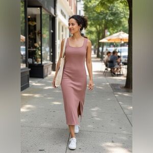 Abercrombie & Fitch Pink Midi Dress